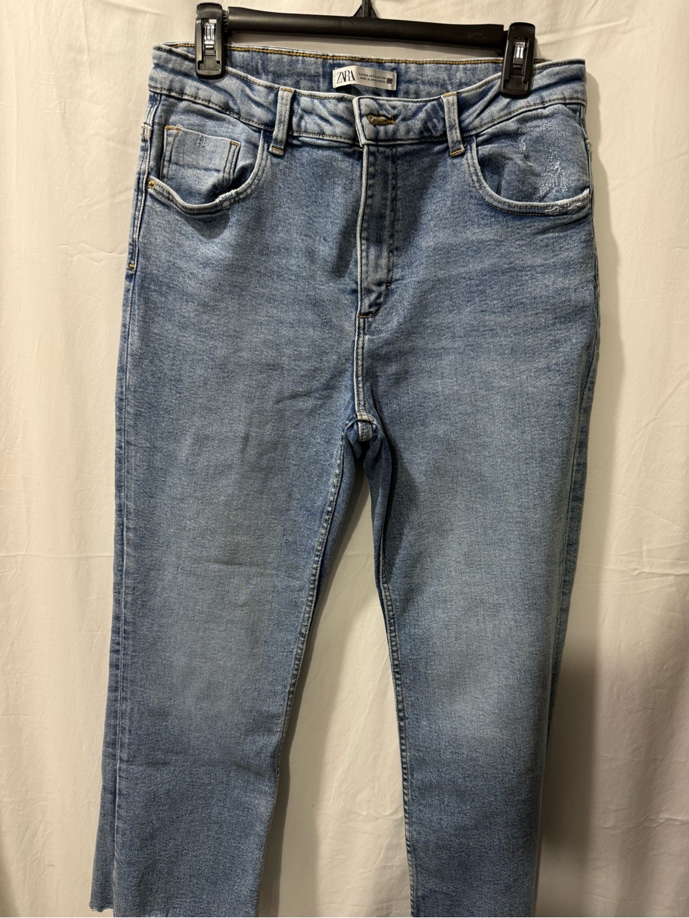 Zara Light Blue High-Rise Skinny Jeans